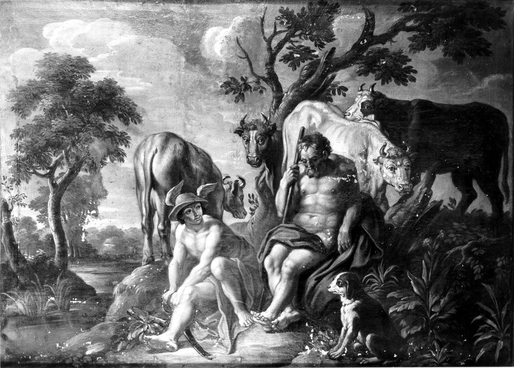Mercurio ed Argo (dipinto) di Parisani Celio (sec. XVIII)