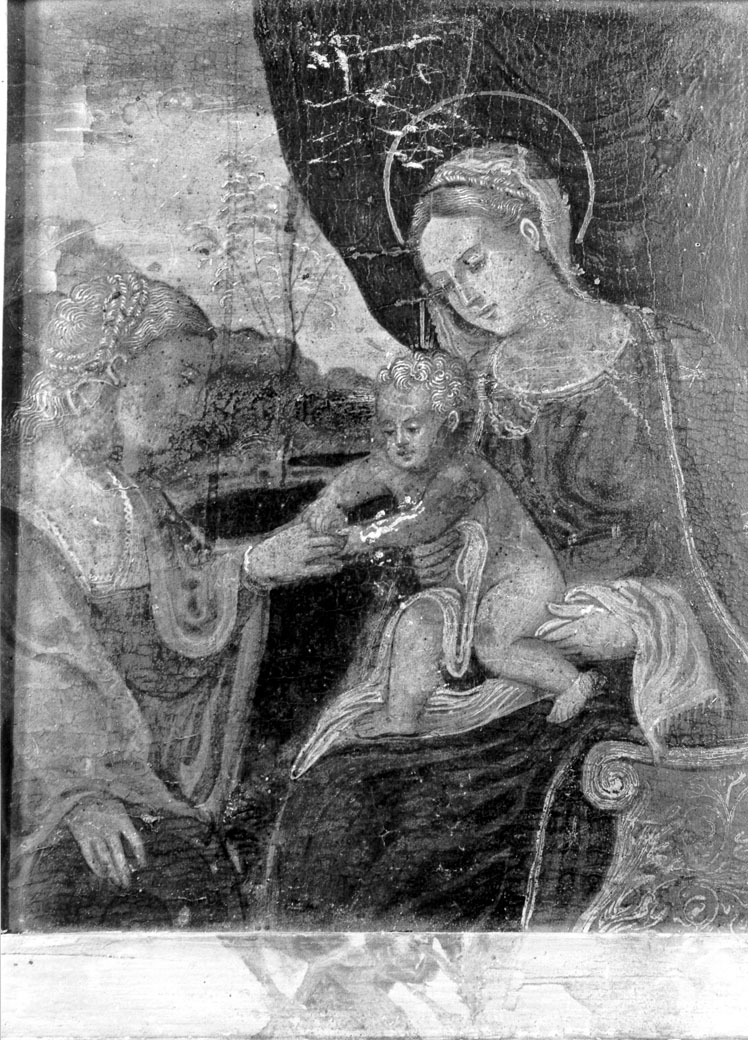 matrimonio mistico di Santa Caterina d'Alessandria (dipinto) - ambito greco (seconda metà sec. XVI)