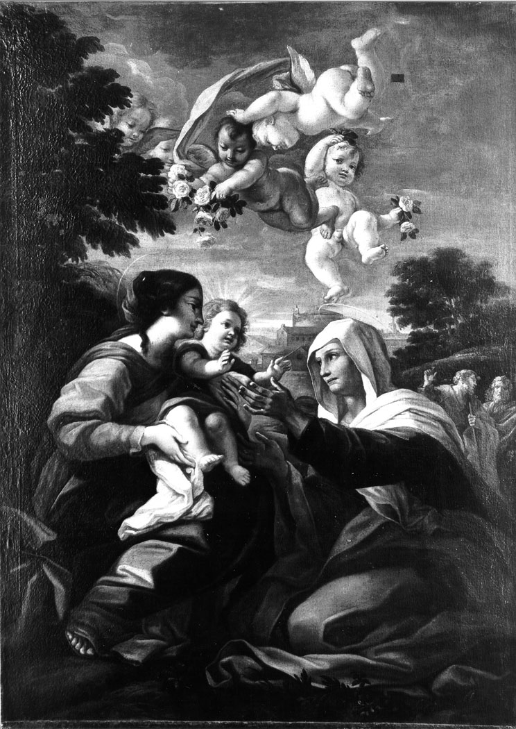 Madonna con Bambino e Sant'Anna (dipinto) - ambito Italia centrale (sec. XVII)