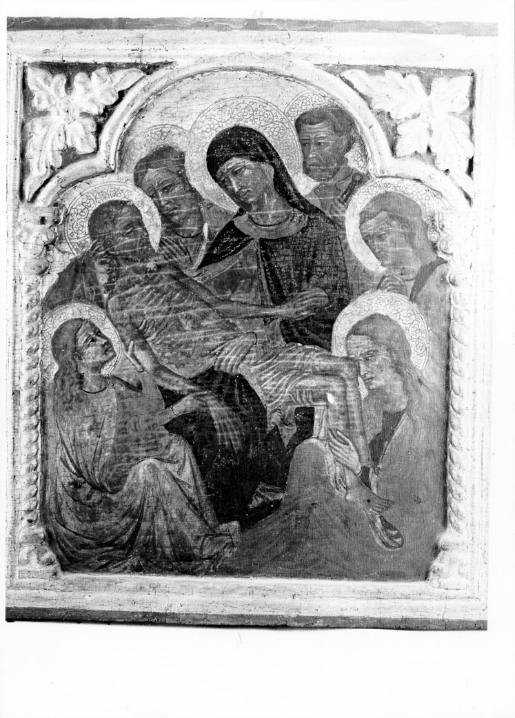 compianto sul Cristo morto (dipinto) - ambito marchigiano (fine/inizio secc. XIV/ XV)
