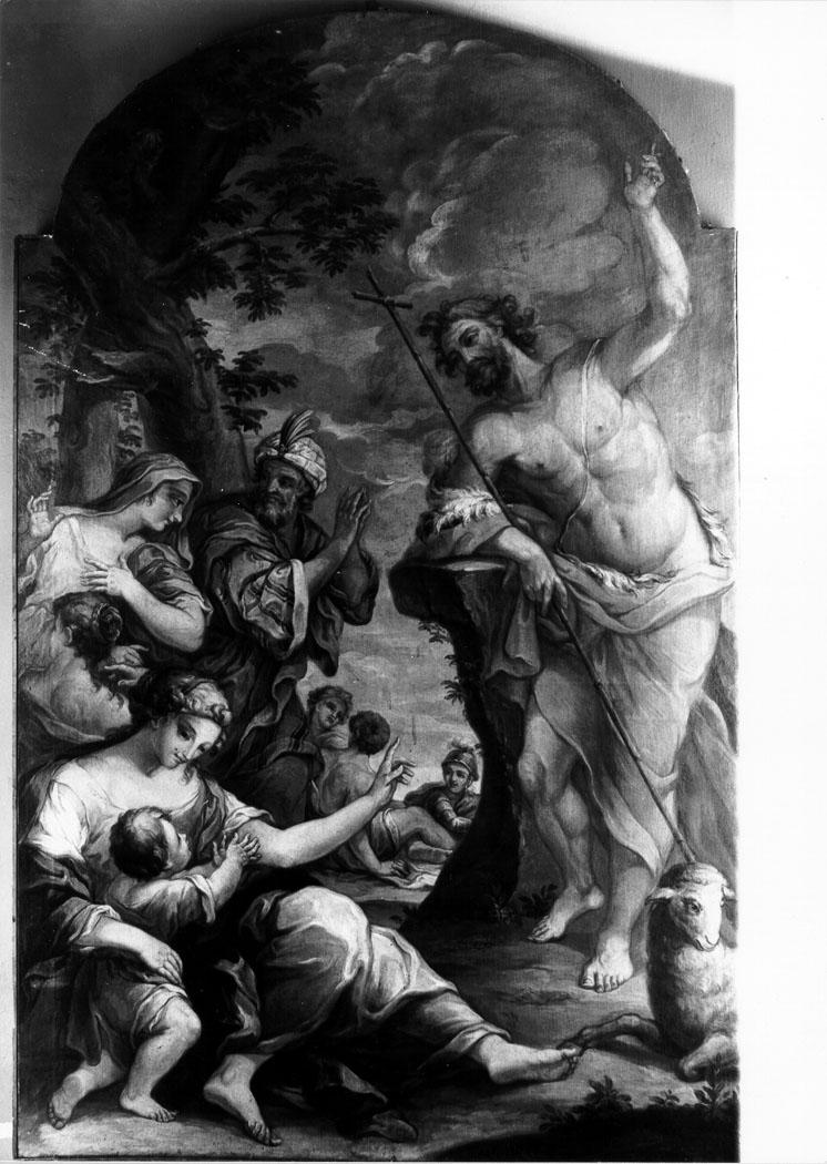 San Giovanni Battista predica nel deserto (dipinto) di Miniera Biagio (attribuito) (prima metà sec. XVIII)