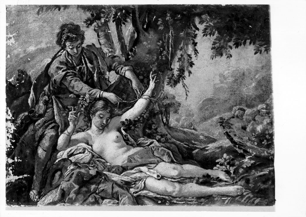 pastore e fanciulla (dipinto) - ambito veneto (prima metà sec. XIX)