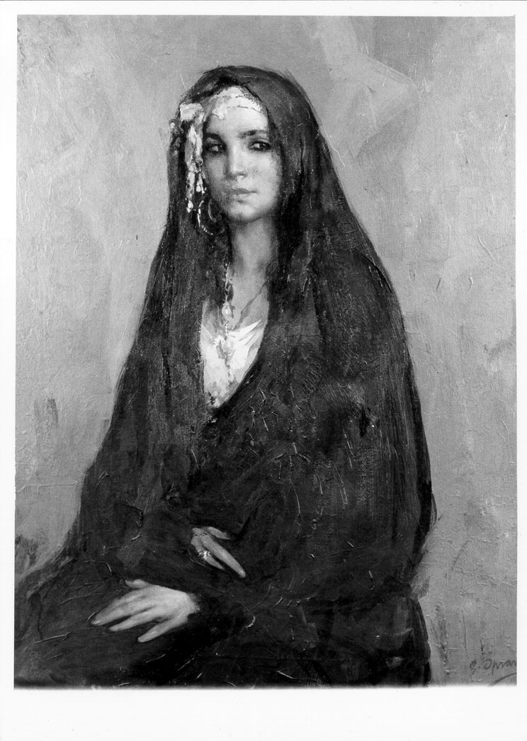 Fanciulla araba, ritratto di donna (dipinto) di Oprandi Giorgio (sec. XX)