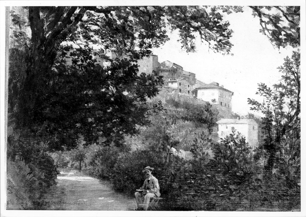 parco di Villa Gioiosa a Grottamare (dipinto) di De Sanctis Guglielmo (sec. XIX)