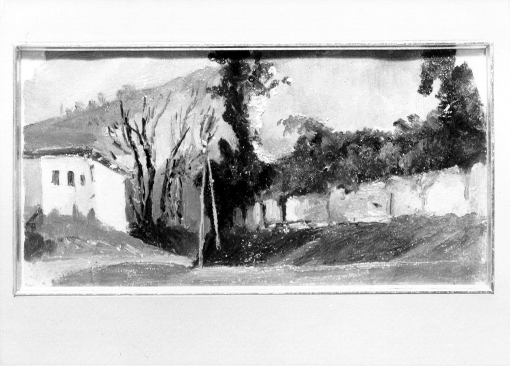 La Via Salaria, paesaggio (dipinto) di Gabrielli Giulio (inizio sec. XX)