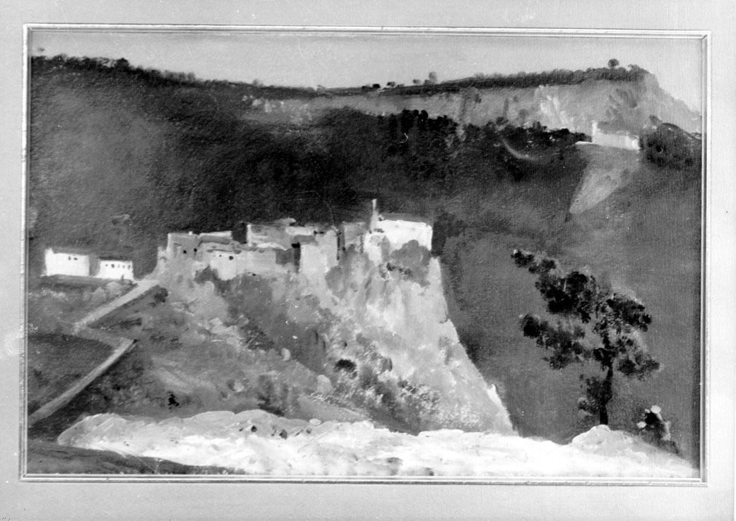 veduta di Castel Trosino (dipinto) di Gabrielli Giulio (sec. XIX)