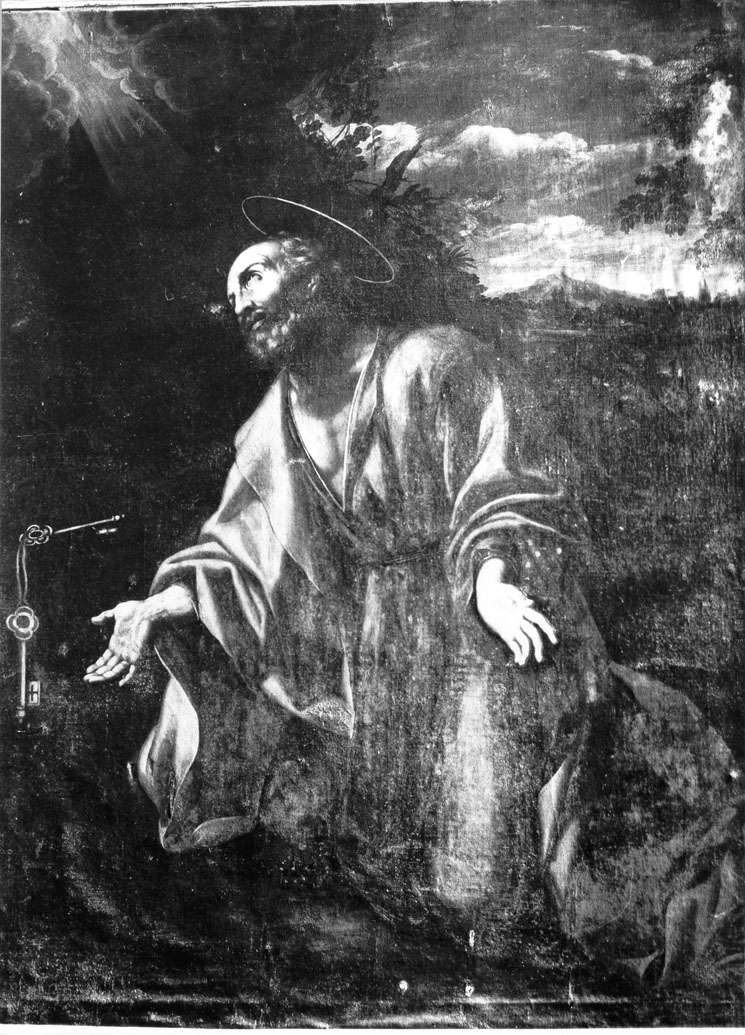 Cristo consegna le chiavi a San Pietro (dipinto) di Brandi Giacinto (sec. XVII)