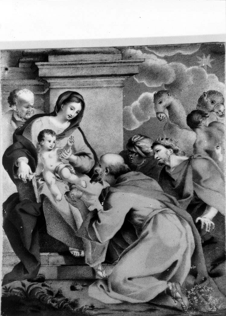 adorazione dei Re Magi (dipinto) - ambito Italia centrale (sec. XVII)