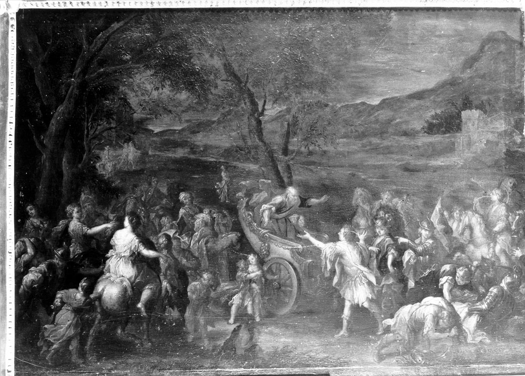 Priamo recupera il corpo di Ettore (dipinto) - ambito emiliano (seconda metà sec. XVII)