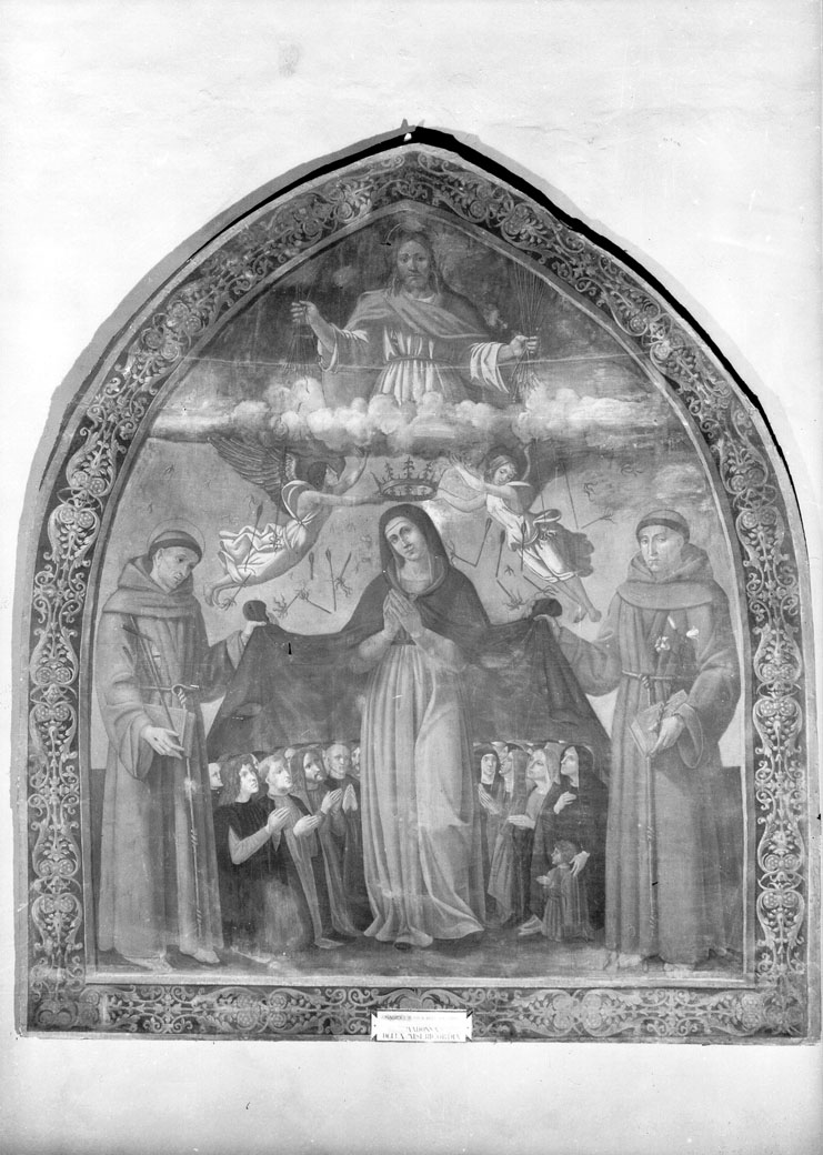 Madonna del Riparo, Madonna della Misericordia (dipinto) di Filotesio Nicola detto Cola dell'Amatrice (attribuito) (sec. XVI)