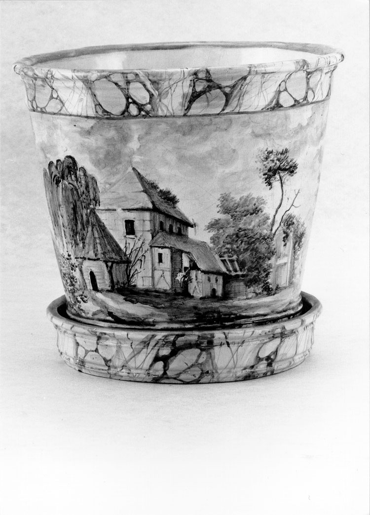 paesaggio (portavasi) - manifattura marchigiana (prima metà sec. XIX)