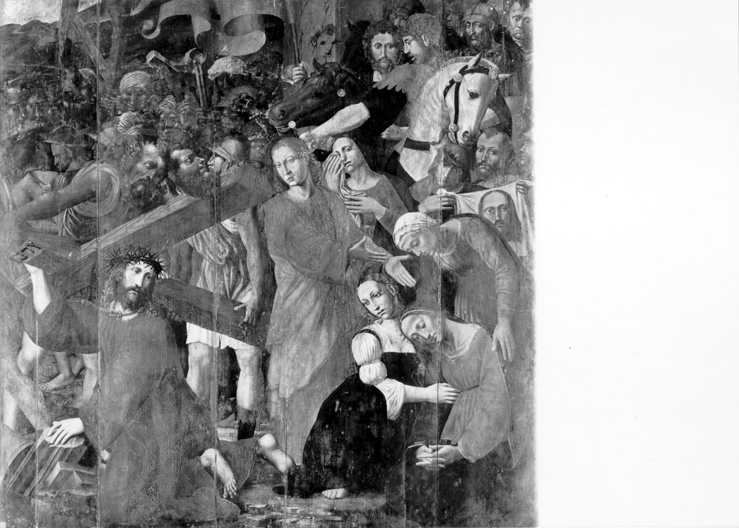 Cristo cade sotto la croce (dipinto) di Filotesio Nicola detto Cola dell'Amatrice (sec. XVI)