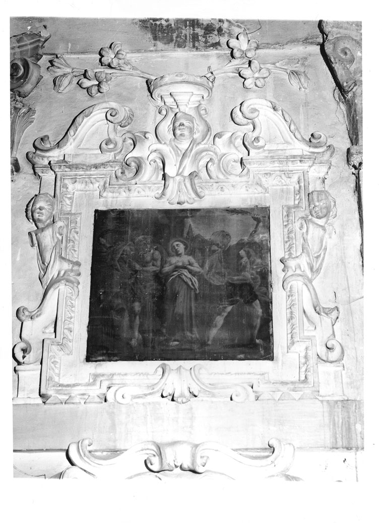 Santa Caterina che conforta i cinquanta saggi condotti al martirio (dipinto) di Braganti Giovanni (attribuito) (inizio sec. XVII)