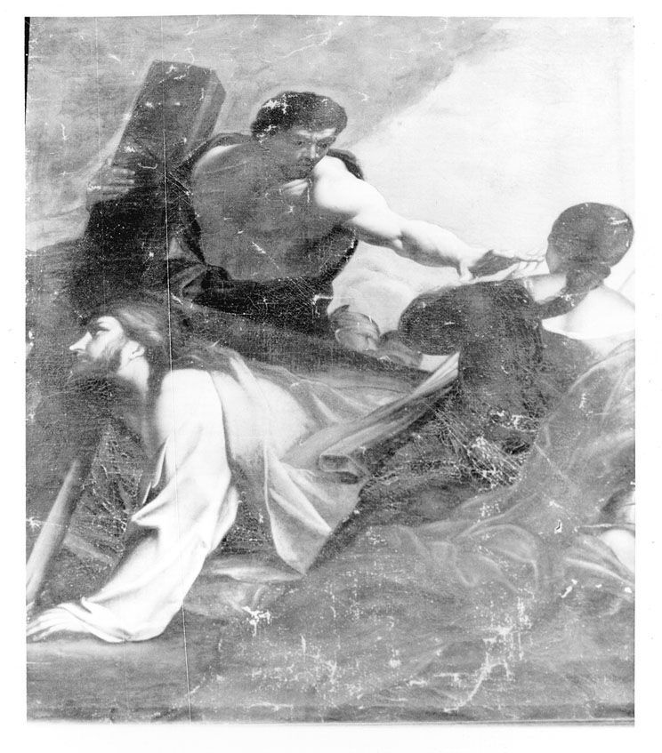 Cristo cade sotto la croce (dipinto) - ambito marchigiano (sec. XVIII)