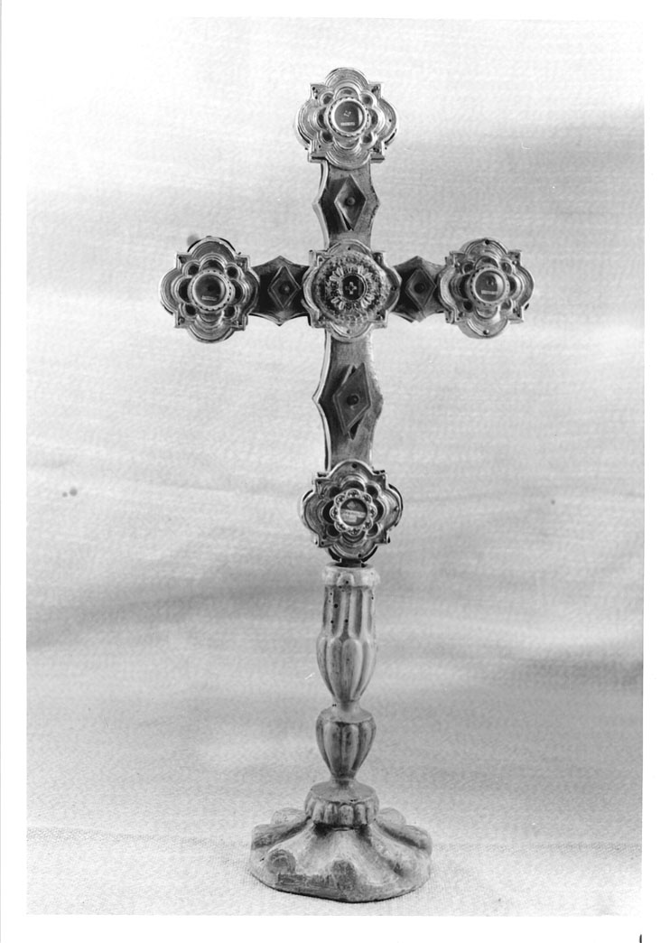 reliquiario - a croce - bottega marchigiana (sec. XVII)