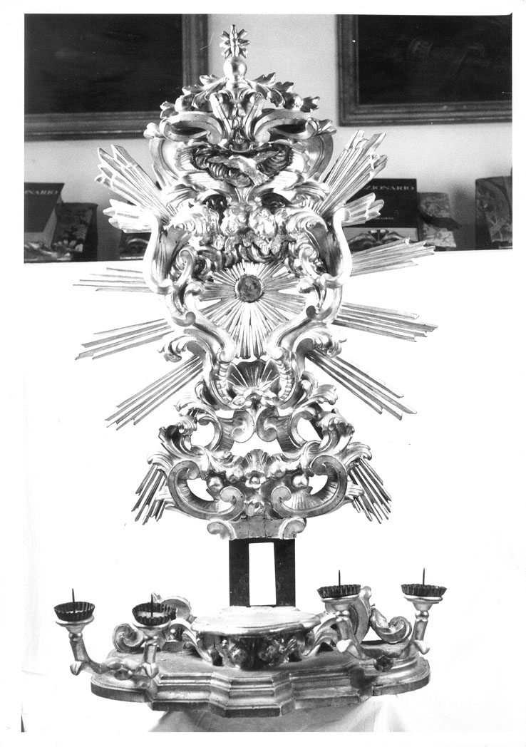 tronetto per esposizione eucaristica - bottega marchigiana (sec. XVIII)
