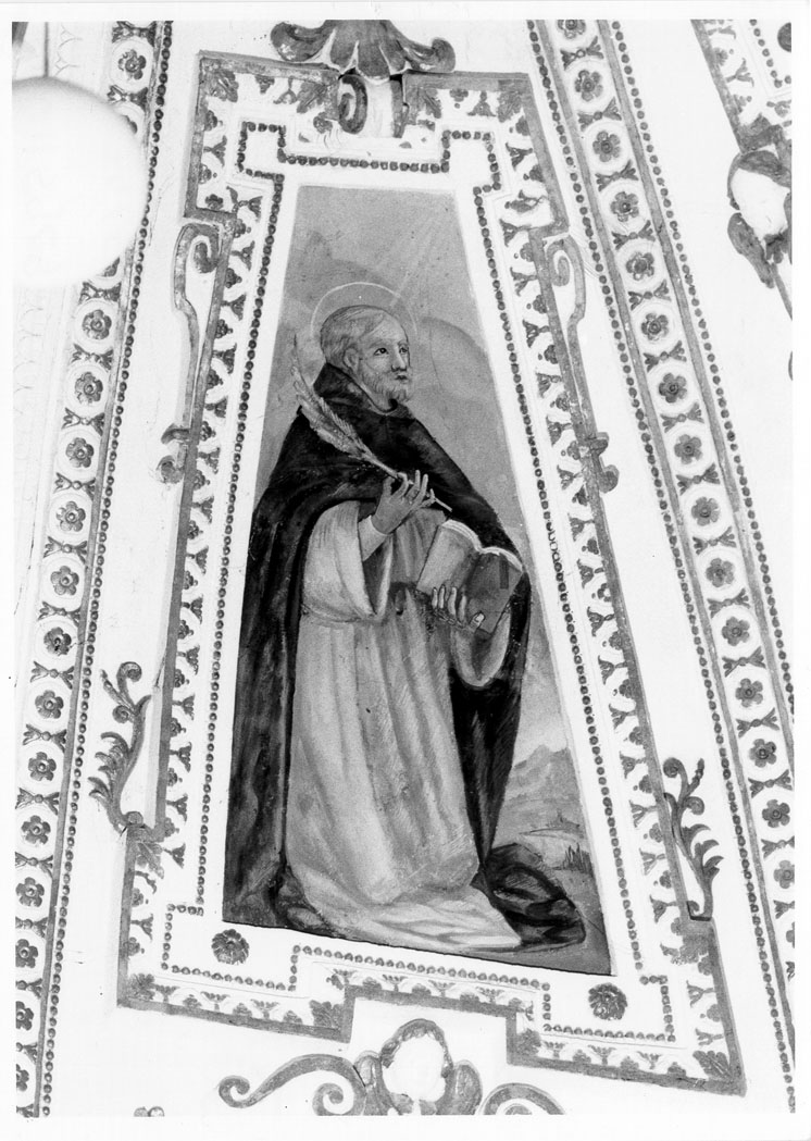 Sant'Agostino, San Benedetto, San Domenico e San Francesco d'Assisi (dipinto) di Malpiedi Domenico (sec. XVII)