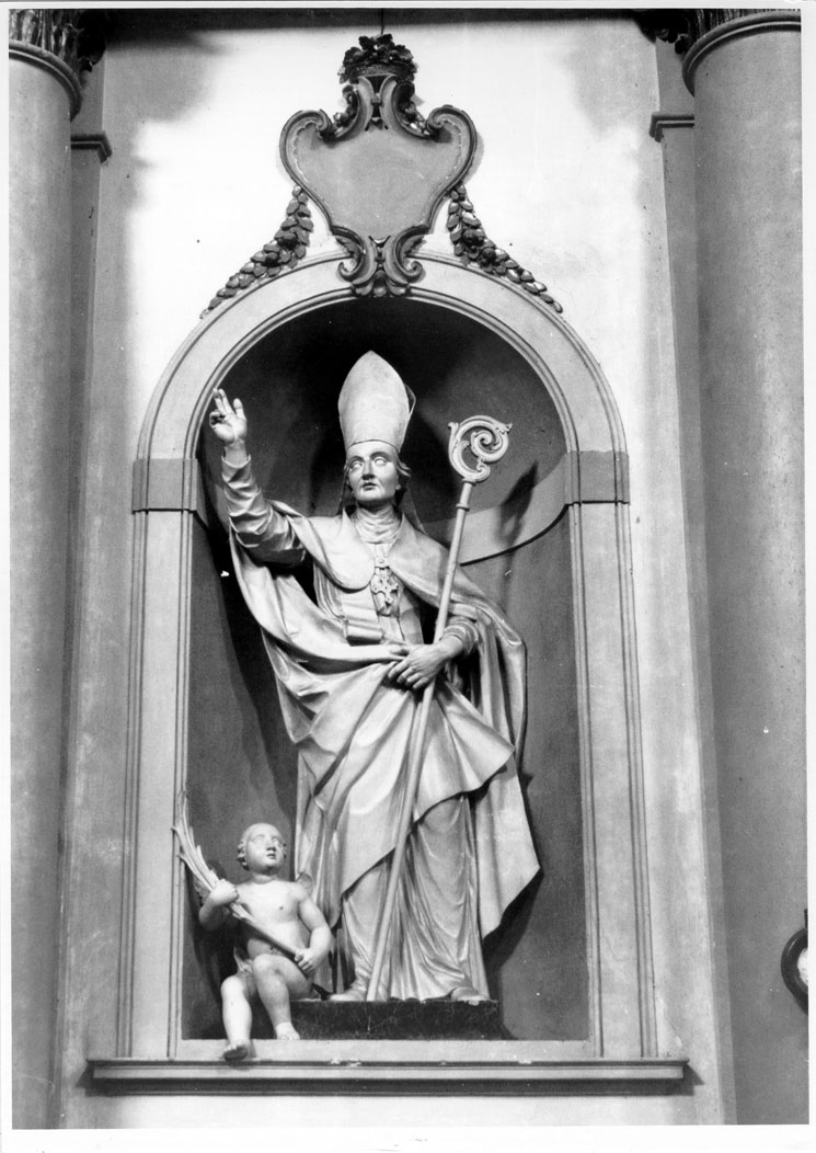 Sant'Agostino vescovo (statua) di Interlenghi Stefano (attribuito) (fine sec. XVIII)