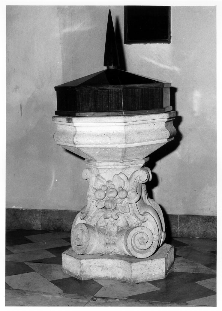 fonte battesimale - bottega marchigiana (sec. XVII)