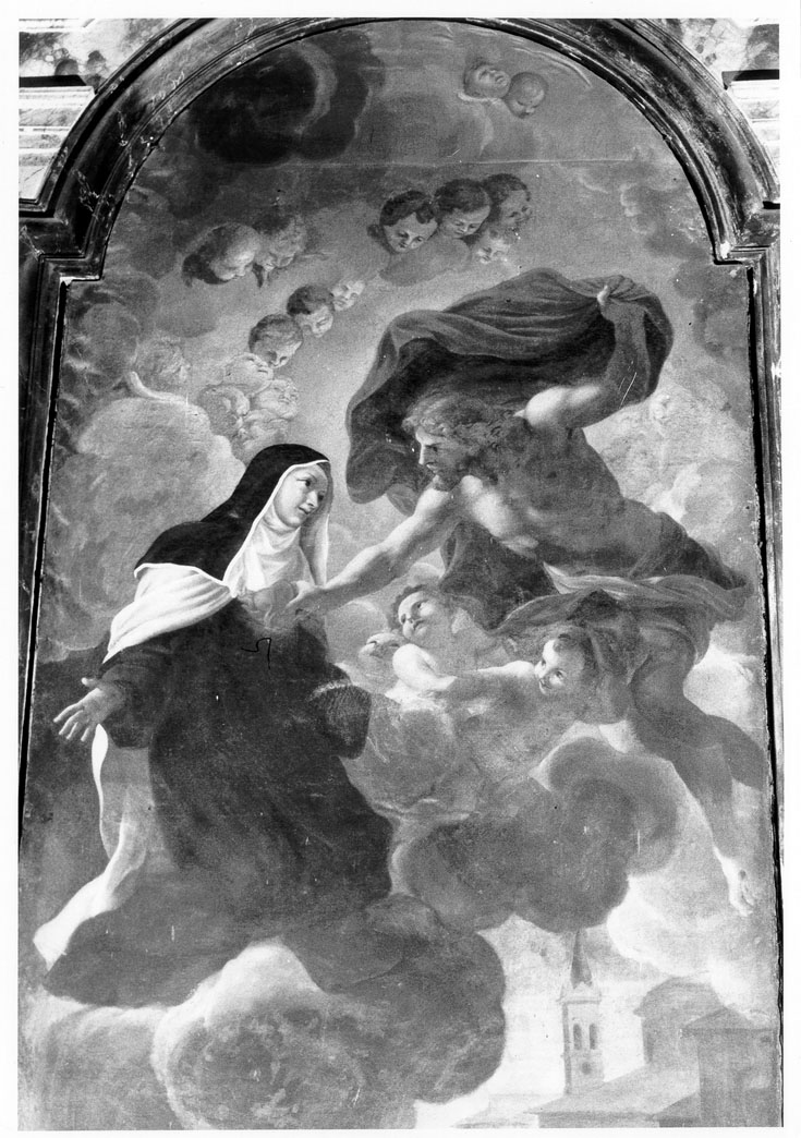 estasi di Santa Maria Maddalena dei Pazzi (dipinto) di Angeli Carlo Francesco (attribuito) (sec. XVII)