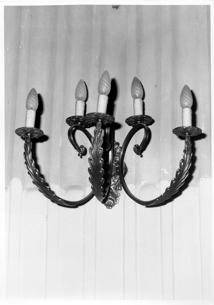 candeliere da parete, serie - bottega marchigiana (sec. XIX)