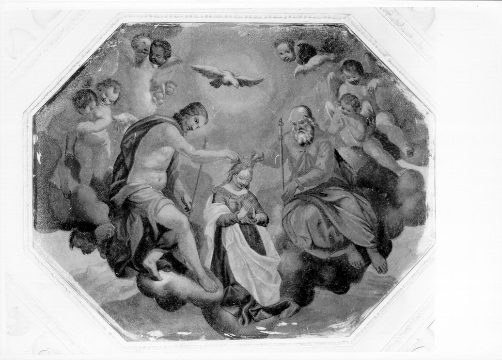 incoronazione di Maria Vergine (dipinto) - ambito italiano (sec. XVII)