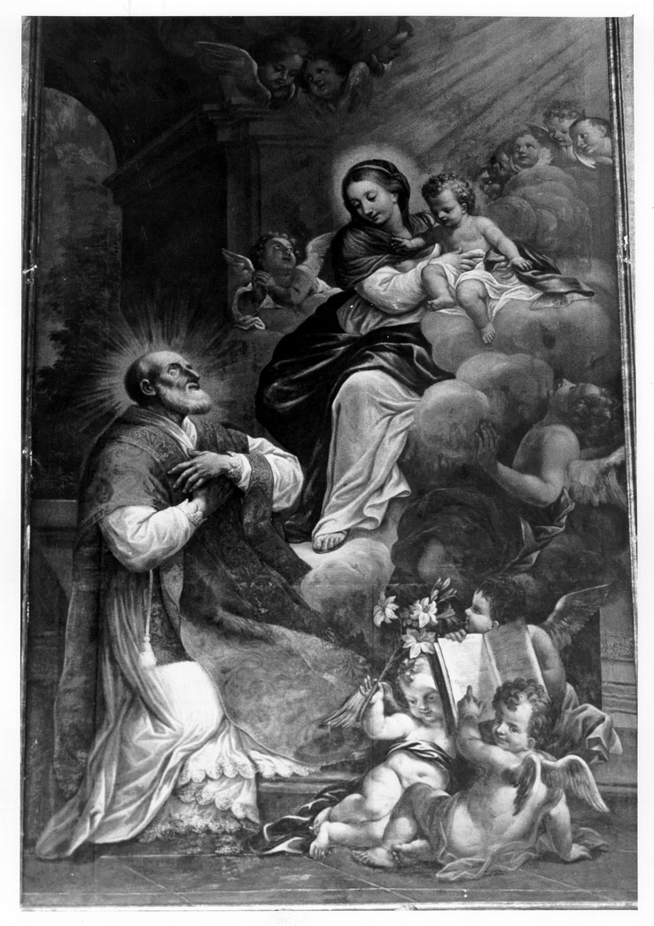 apparizione della Madonna a San Filippo (dipinto) di Ricci Ubaldo (prima metà sec. XVIII)