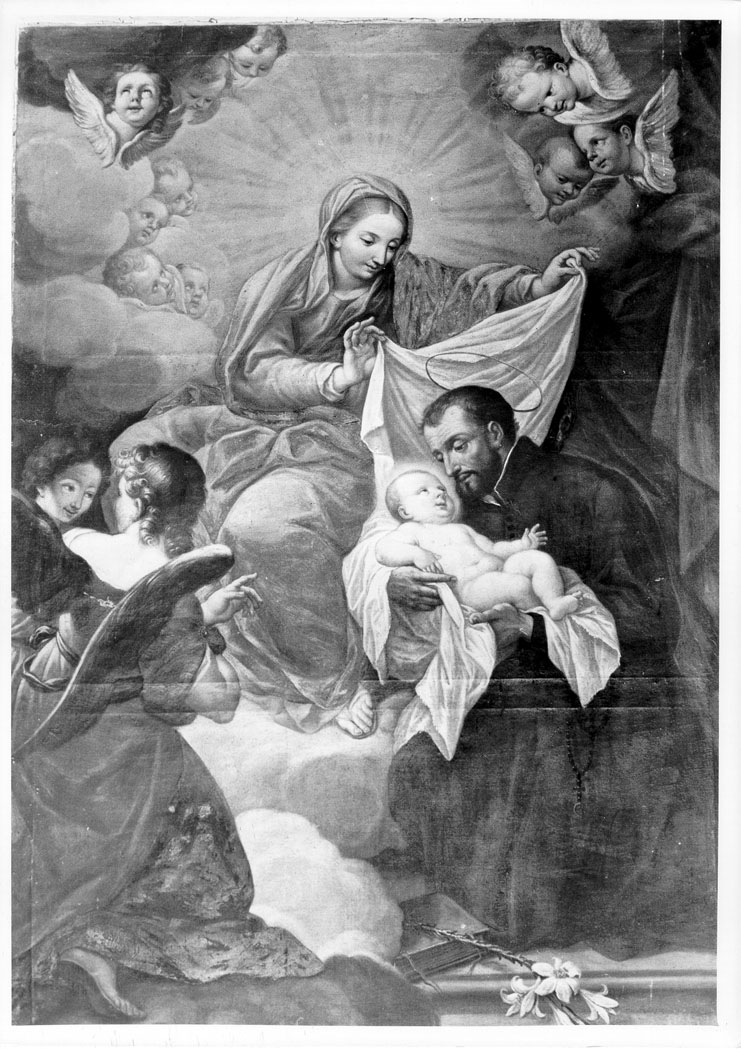Madonna con Bambino e San Gaetano di Thiene (dipinto) di Ricci Ubaldo (sec. XVIII)