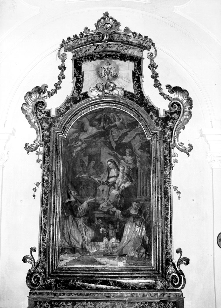 Madonna del Rosario (dipinto) di Garbi Anton Maria (attribuito) (sec. XVIII)