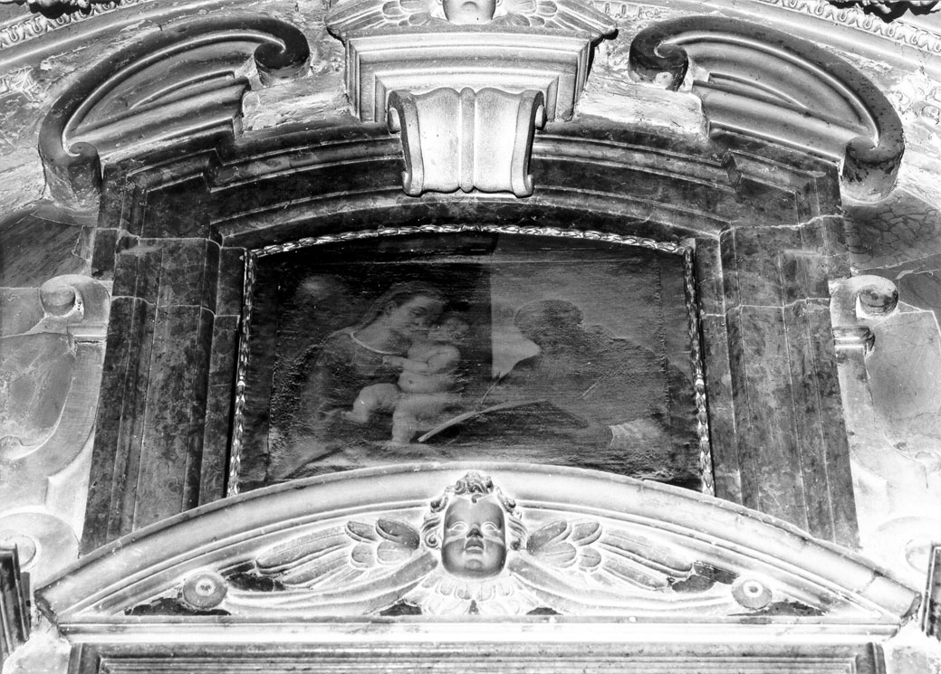 Madonna con Bambino con San Giuseppe e San Marco (dipinto) - ambito veneto (sec. XVI)