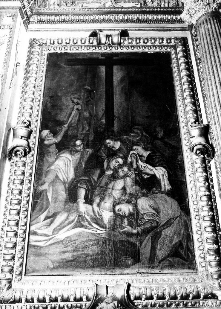 deposizione di Cristo dalla croce (dipinto) di Vitali Alessandro (primo quarto sec. XVII)