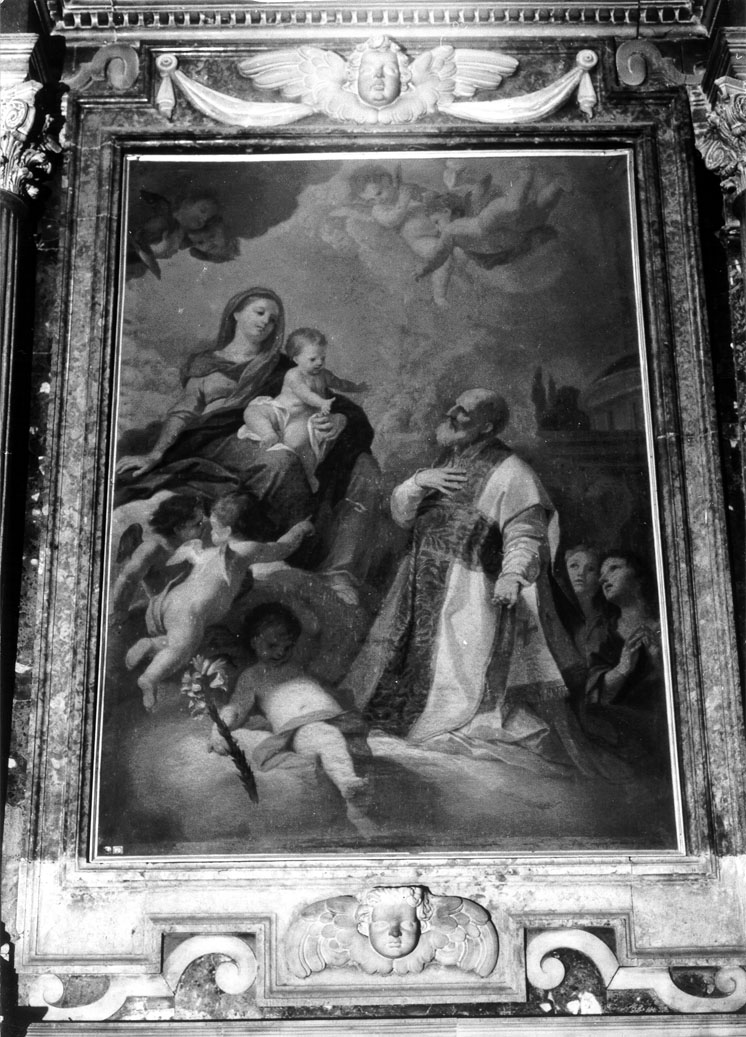 San Filippo Neri ha la visione della Madonna con Bambino (dipinto) di Garzi Luigi (sec. XVII)