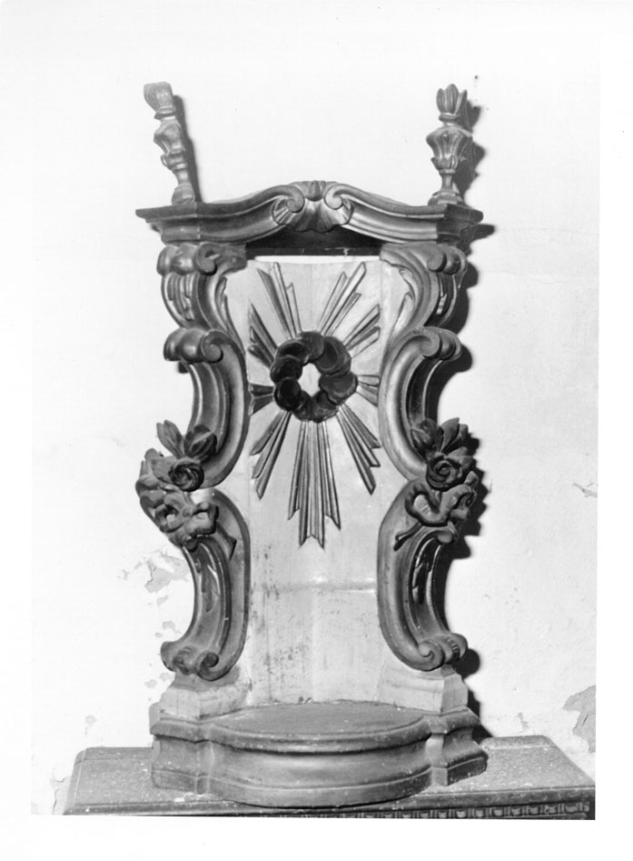 tronetto per esposizione eucaristica - bottega marchigiana (sec. XVIII)