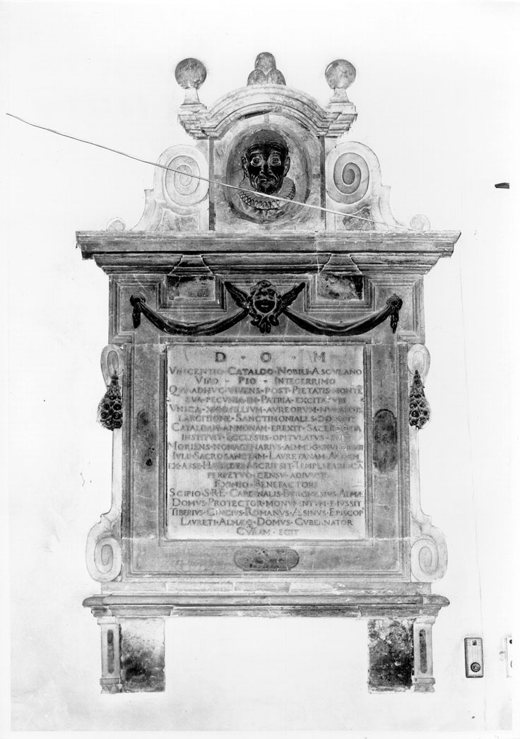 lapide commemorativa - bottega marchigiana (sec. XVII)
