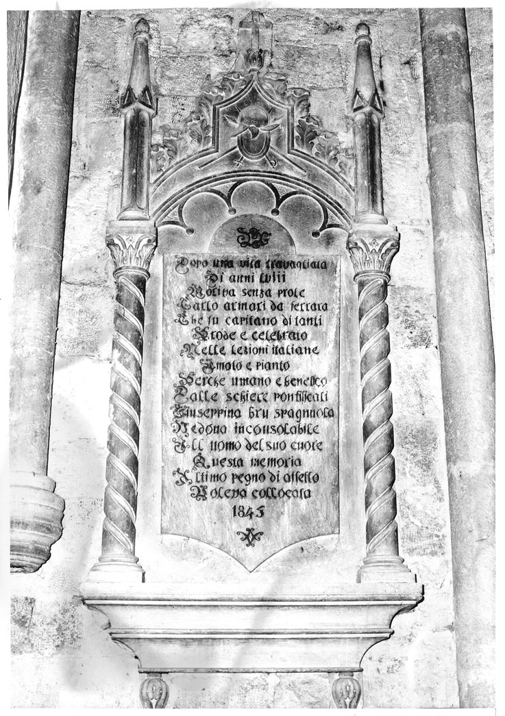 lapide tombale - bottega marchigiana (sec. XIX)