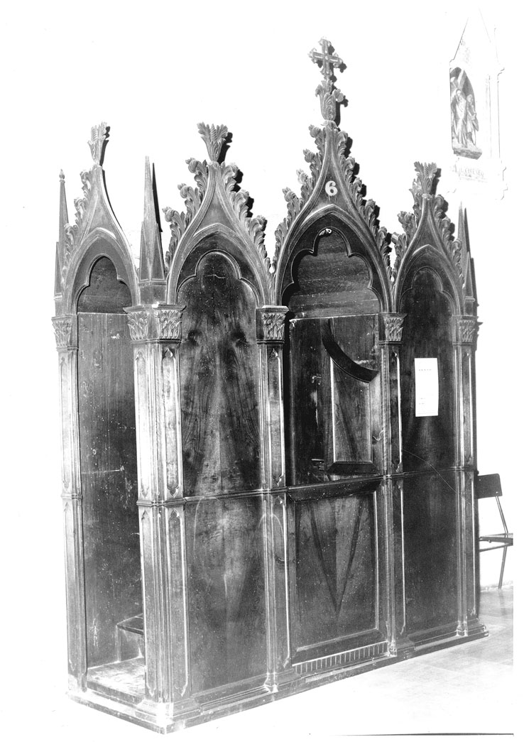 confessionale, serie - bottega marchigiana (metà sec. XIX)