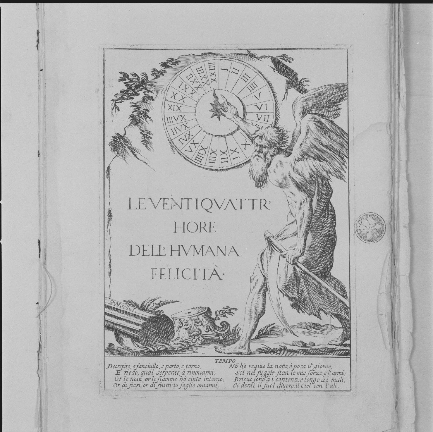 allegoria del Tempo (stampa, serie) di Mitelli Giuseppe Maria (sec. XVII)