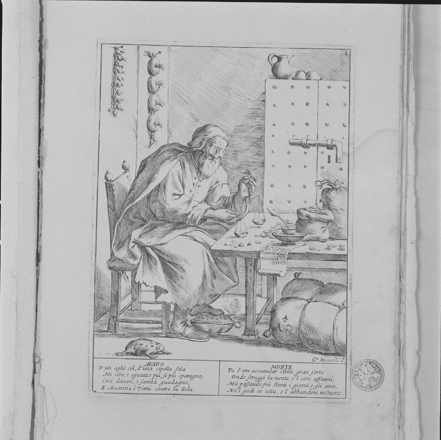 avaro (stampa, serie) di Mitelli Giuseppe Maria (sec. XVII)