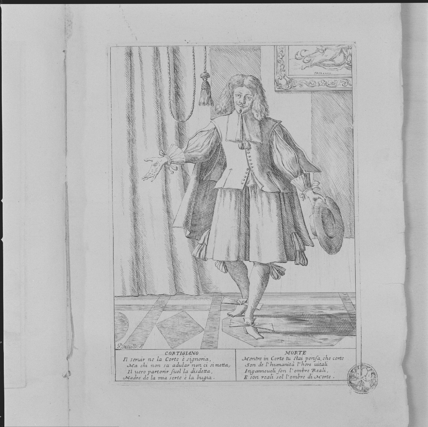 cortigiano (stampa, serie) di Mitelli Giuseppe Maria (sec. XVII)