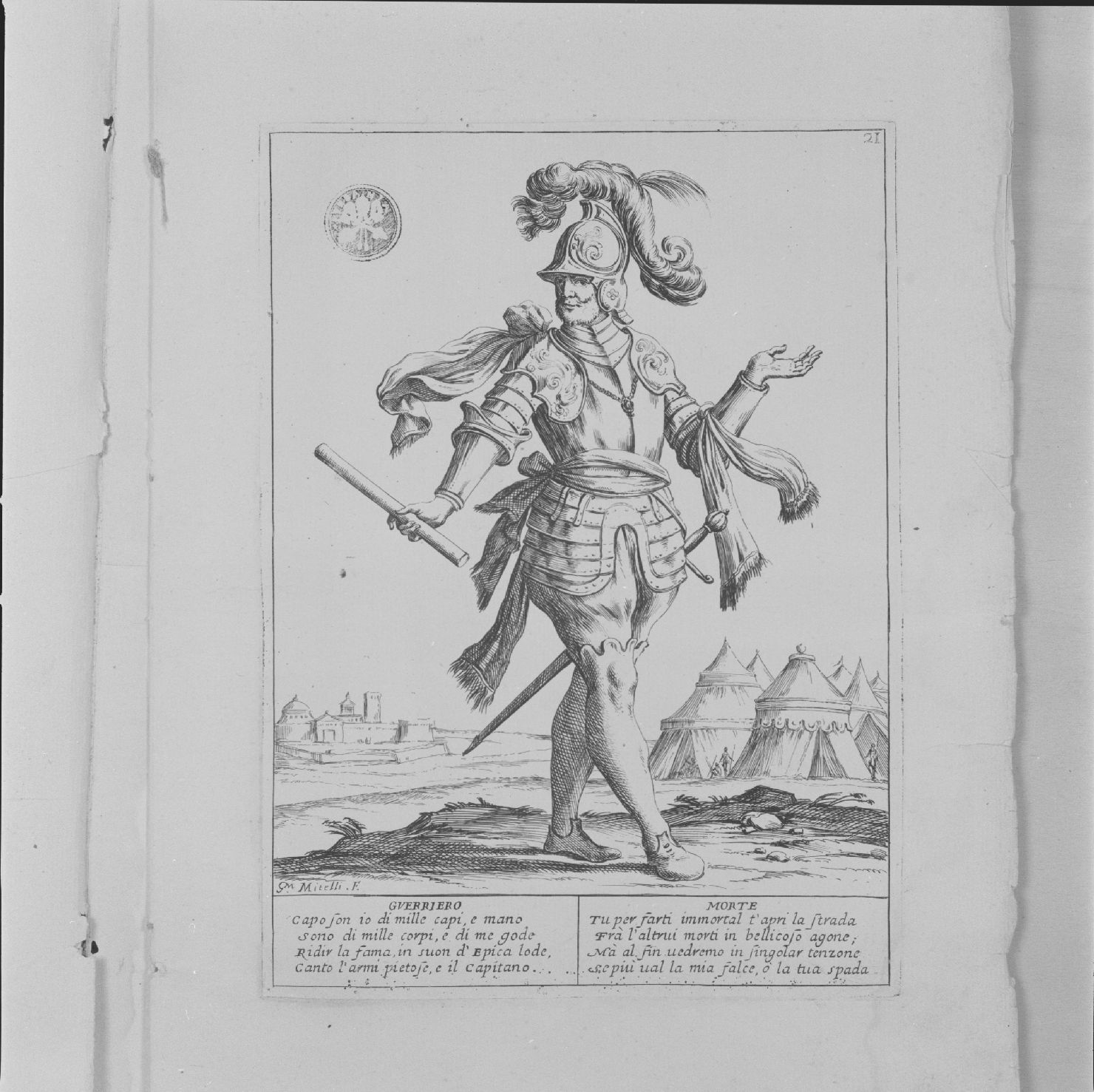 guerriero (stampa, serie) di Mitelli Giuseppe Maria (sec. XVII)