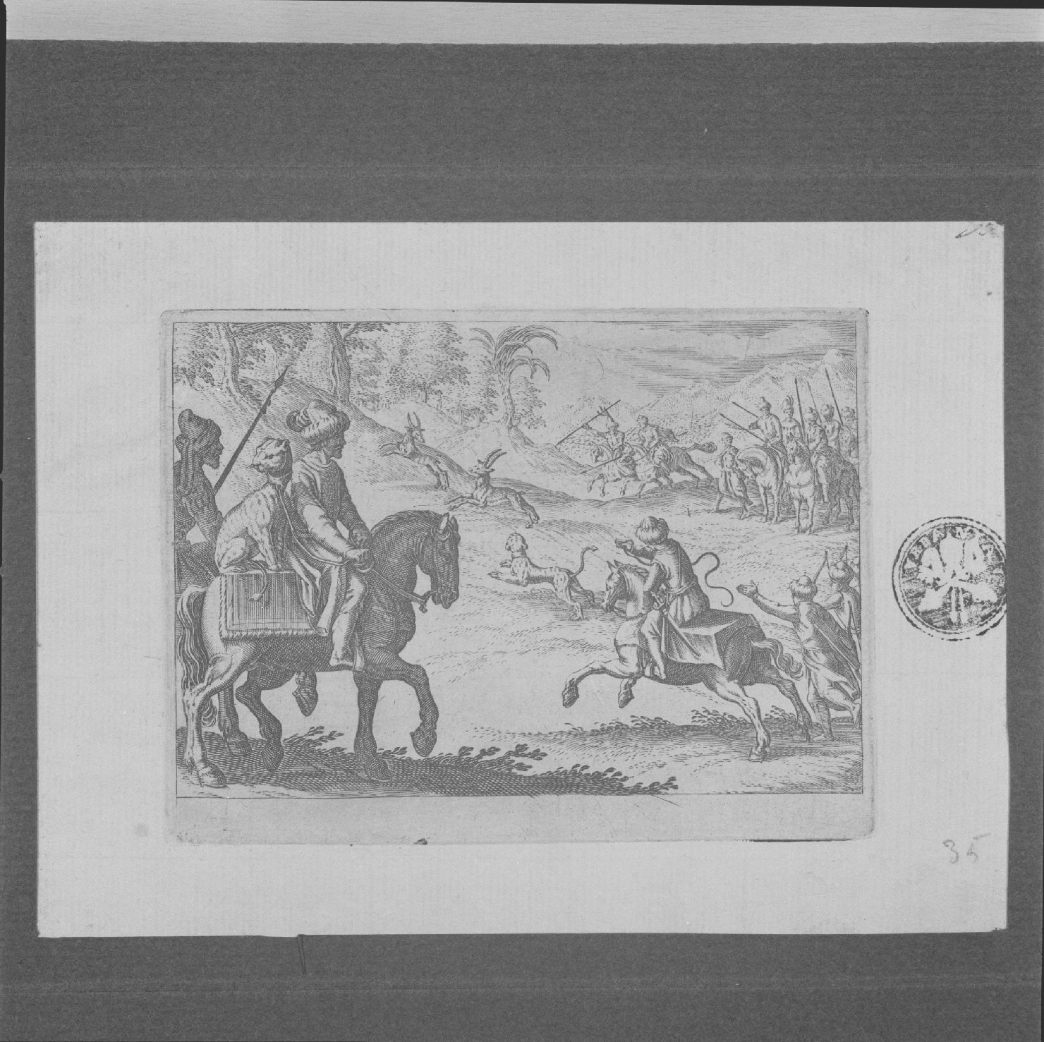 scena di caccia alle antilopi (stampa, serie) di Tempesta Antonio, Sadeler Justus (sec. XVII)