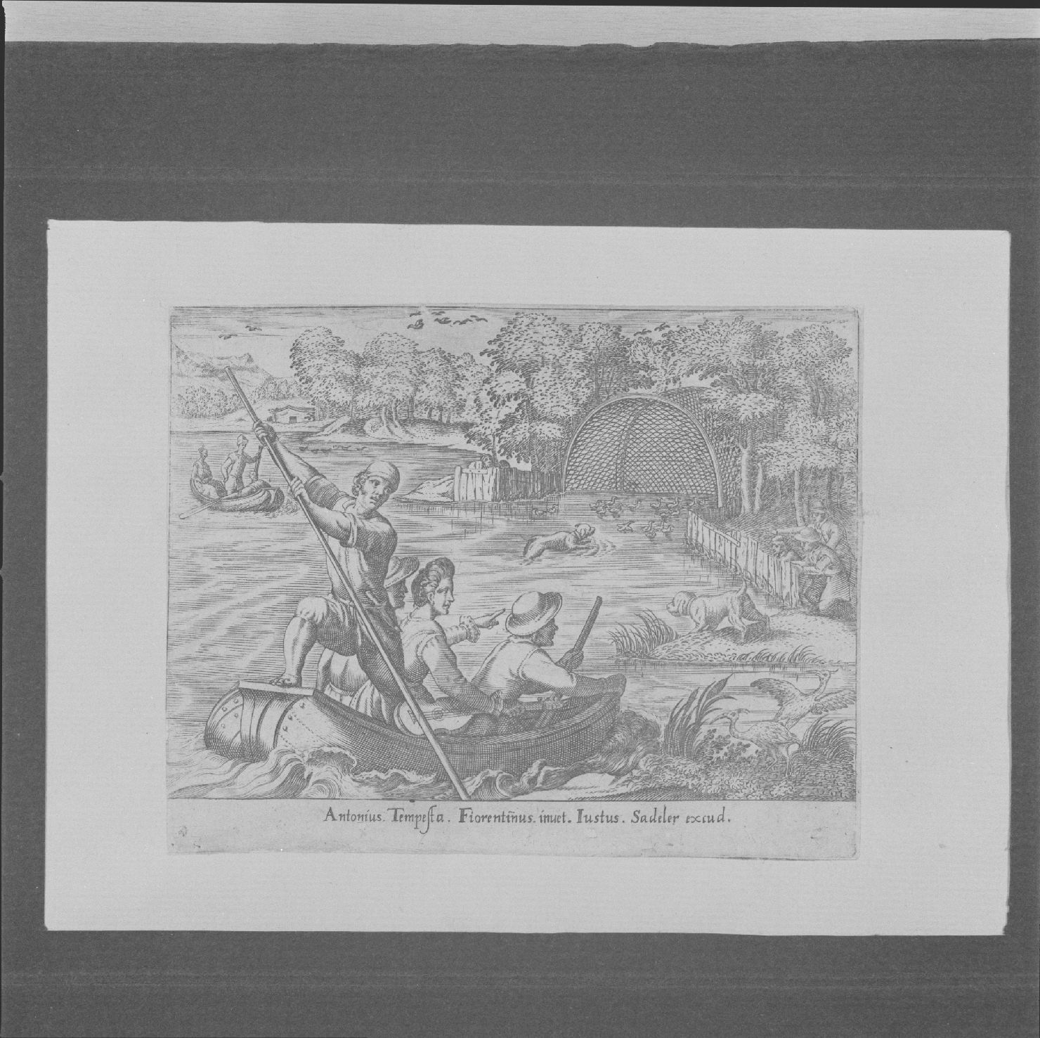 scena di caccia nella palude (stampa, serie) di Tempesta Antonio, Sadeler Justus (sec. XVII)