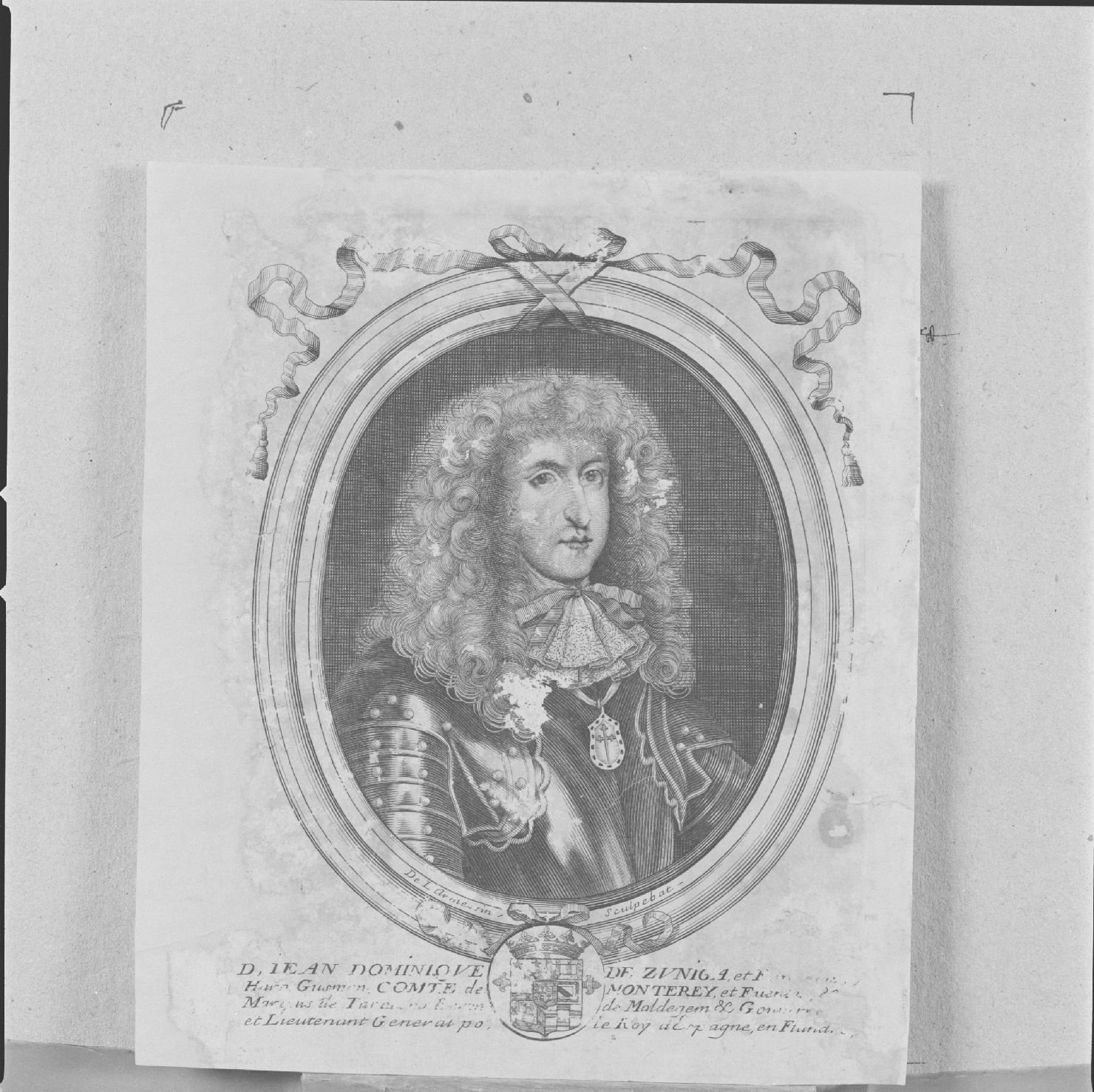 ritratto di Don Giovanni Domenico di Zuniga (stampa) di Larmessin Nicolas de II - ambito francese (sec. XVII)