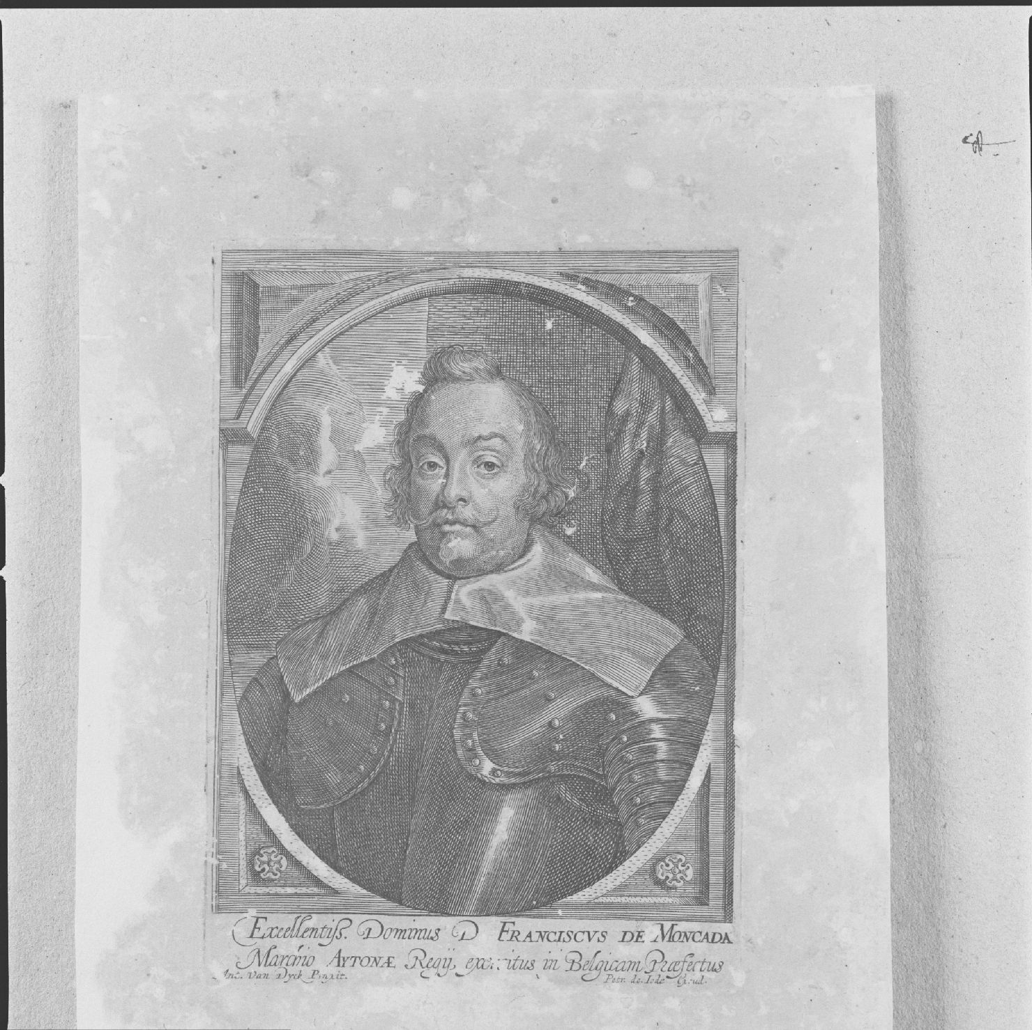 ritratto di Francisco de Moncada (stampa) di Van Dyck Antoon, Jode Pieter de il Vecchio - ambito fiammingo, ambito fiammingo (prima metà sec. XVII)