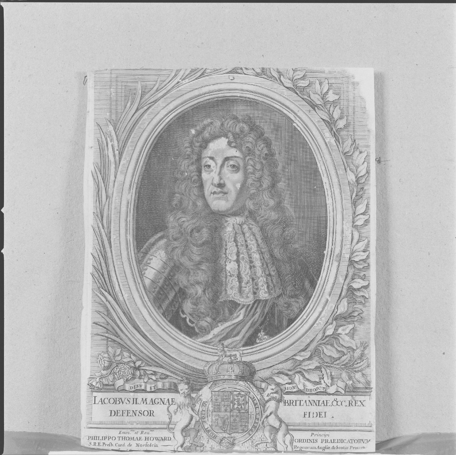 ritratto di Giacomo II Stuart re di Inghilterra (stampa) - ambito italiano, ambito italiano, ambito italiano (secc. XVII/ XVIII)