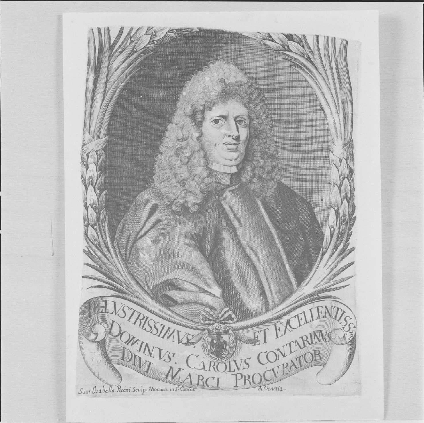 ritratto di Carlo Contarini (stampa smarginata) di Piccini Isabella (secc. XVII/ XVIII)