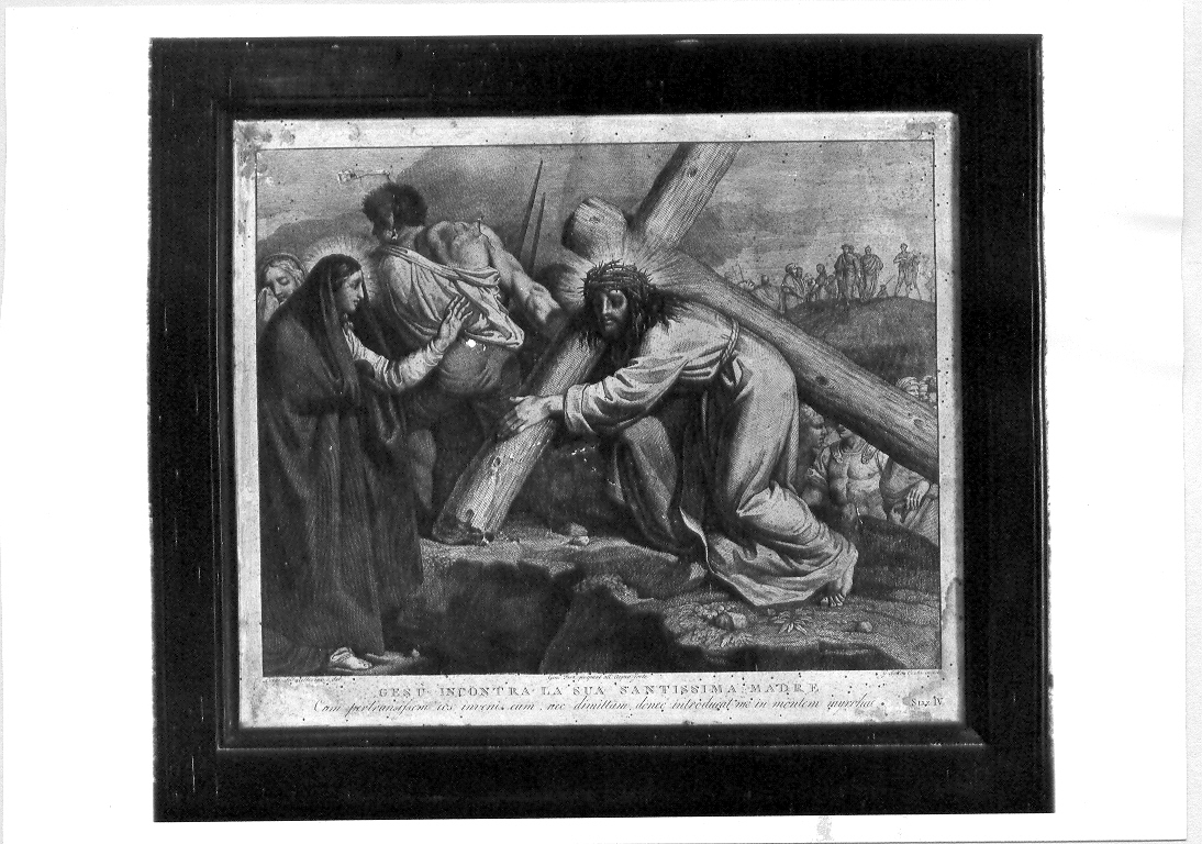 stazione IV: Gesù incontra la Madonna (stampa, elemento d'insieme) di Sabatelli Luigi, Eredi Benedetto (sec. XVIII, sec. XIX)