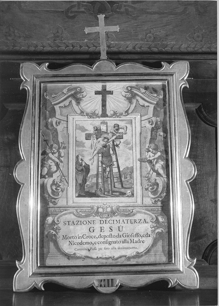 stazione XIII: Gesù deposto dalla croce (stampa, elemento d'insieme) di Cantarelli Giuseppe (sec. XVIII)