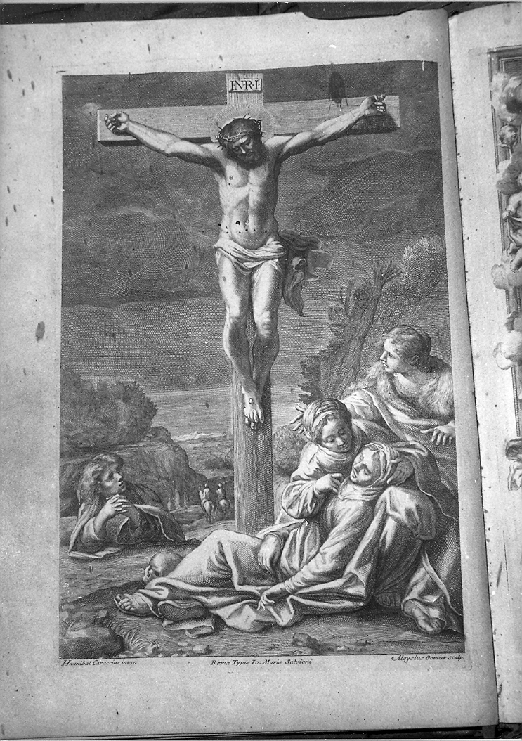 crocifissione (stampa) di Carracci Annibale, Gomier Louis (sec. XVIII)