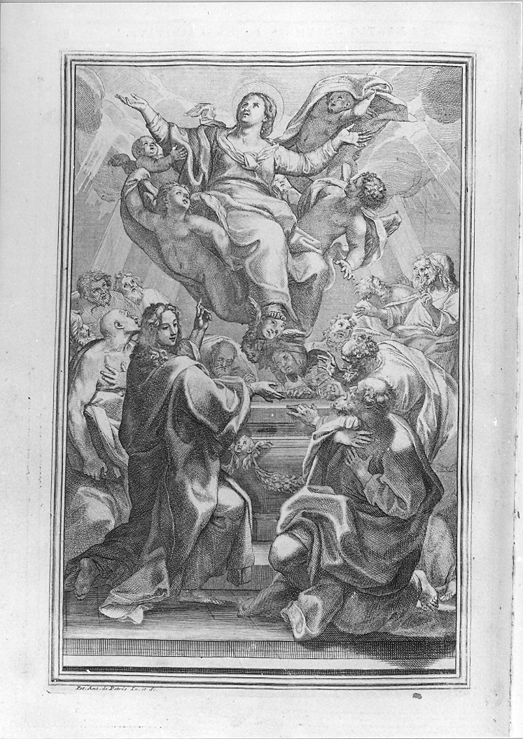 assunzione della Madonna (stampa) di De Pietri Pietro Antonio (sec. XVIII)